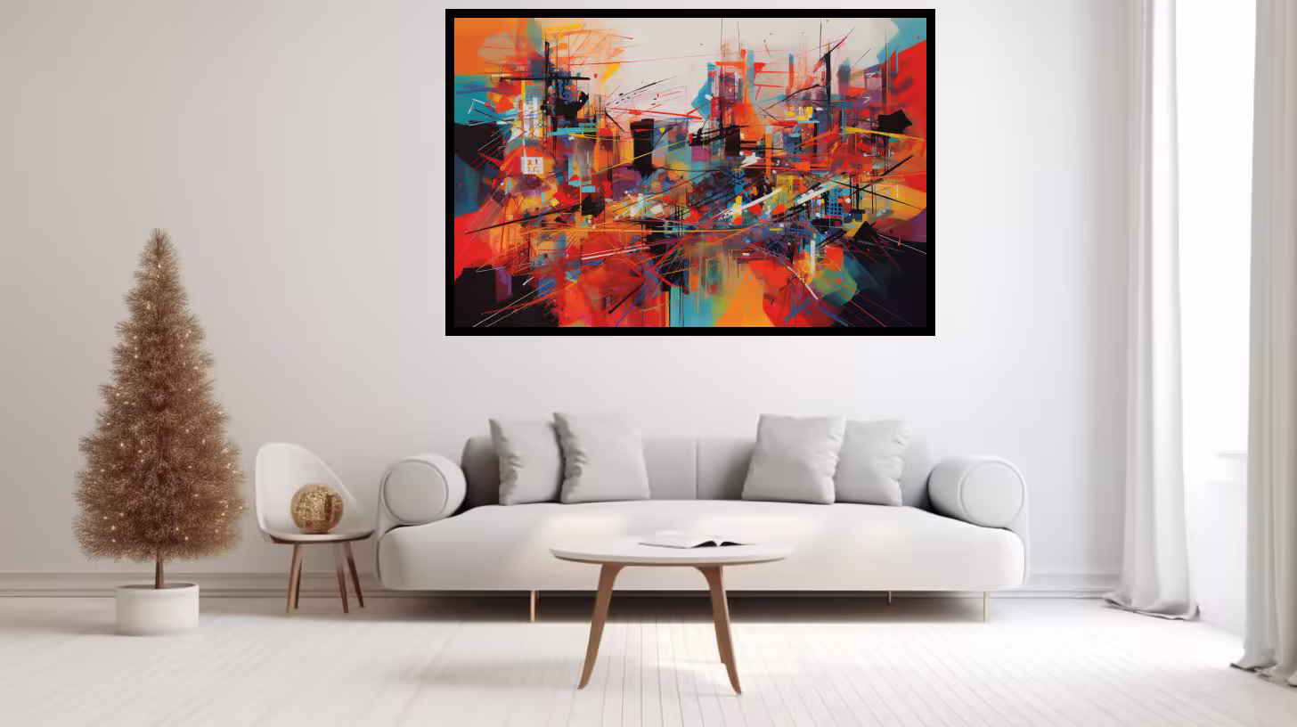 Canvas Wall Art - Translucent Washes In Blues and Greens - A1027