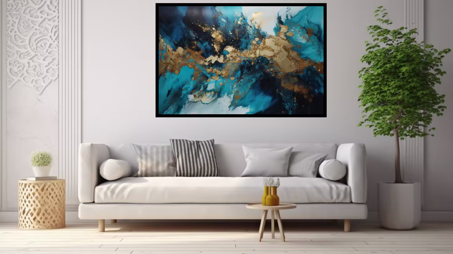 Canvas Wall Art - Golden Horizons Is Visually Stunning Abstract - A1173